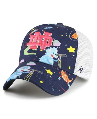 '47 Brand Big Boys and Girls Navy Notre Dame Fighting Irish Space Dino Clean Up Adjustable Hat