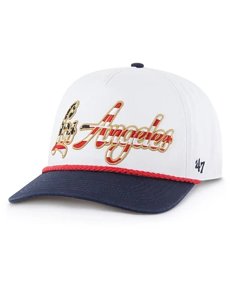 '47 Brand Men's White Los Angeles Chargers Patriotic Overhand Hitch Adjustable Hat