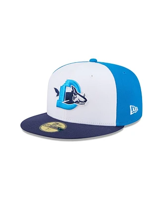 New Era Men's White Durham Bulls Theme Nights 59FIFTY Fitted Hat