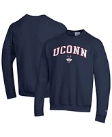 Champion Men's Navy UConn Huskies Arch Over Logo Pullover Sweatshirt