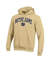Champion Men's Gold Notre Dame Fighting Irish Arched Logo Fleece Pullover Hoodie