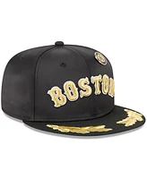 New Era Men's Black Boston Red Sox 2025 59FIFTY Day Gold Leaf Fitted Hat