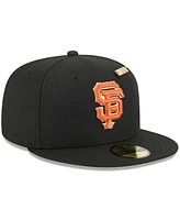 New Era Men's Black San Francisco Giants 2025 59FIFTY Day Fitted with Pins Hat
