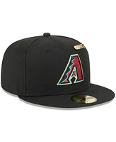 New Era Men's Black Arizona Diamondbacks 2025 59FIFTY Day Fitted with Pins Hat