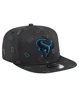 New Era Men's Black Houston Texans Gummy Golfer Snapback Hat