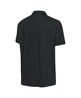 Antigua Men's Black Los Angeles Dodgers Blooming Polo Shirt
