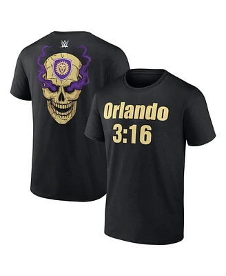 Fanatics Men's Black Wwe x Orlando City Sc 3:16 T-Shirt