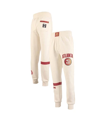 Two Hype x Nba Men's Cream Atlanta Hawks Culture Hoops Collection Premium Jogger Pants