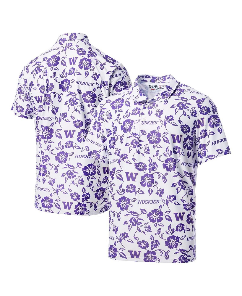 Reyn Spooner Men's White Washington Huskies Performance Polo Shirt