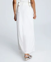 Kenneth Cole Women's Fly-Front Pleated Maxi Skirt