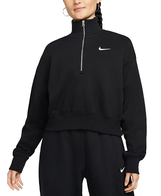 Nike Sportswear Women's Phoenix Fleece Quarter-Zip Cropped Sweatshirt