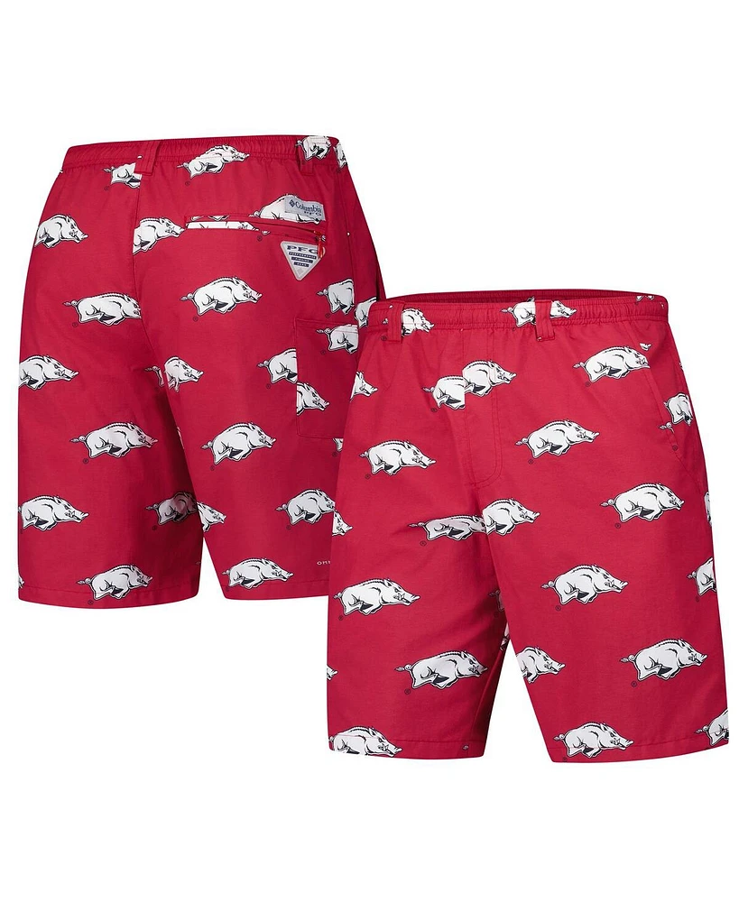 Columbia Men's Cardinal Arkansas Razorbacks Pfg Backcast Iii Omni-Shade Shorts