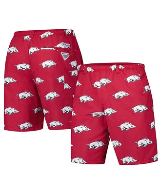 Columbia Men's Cardinal Arkansas Razorbacks Pfg Backcast Iii Omni-Shade Shorts