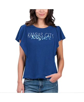 G-iii 4Her by Carl Banks Women's Royal Kansas City Royals Crowd Wave T-Shirt