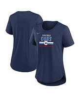 Nike Women's Navy Chicago Cubs City Connect Lockup Tri-Blend T-Shirt