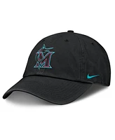 Nike Men's and Women's Black Miami Marlins 2025 City Connect Club Adjustable Hat