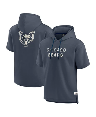 Fanatics Men's Navy Chicago Bears Elements Future Ground Lettering Short Sleeve Pullover Hoodie