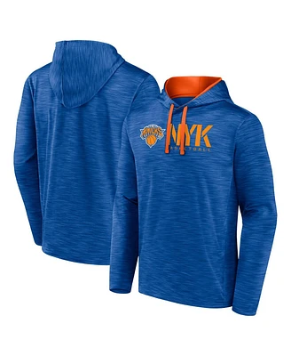 Logo Athletic Men's Blue New York Knicks Head Start Pullover Hoodie