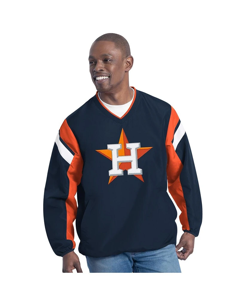 G-iii Sports by Carl Banks Men's Navy Houston Astros Double Coverage V-Neck Pullover Hoodie