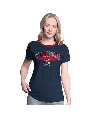 G-iii 4Her by Carl Banks Women's Navy St. Louis Cardinals Pitch T-Shirt