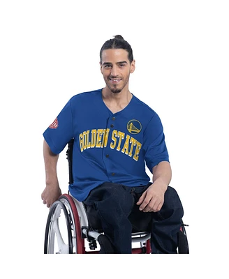 G-iii Sports by Carl Banks Men's Royal Golden State Warriors Adaptive Star Player Fashion Baseball Jersey