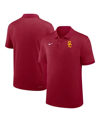 Nike Men's Cardinal Usc Trojans 2025 Early Season Coaches Sideline Victory Stripe Performance Polo Shirt