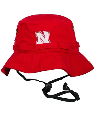 Top of the World Men's Red Nebraska Huskers Angler Washed Bucket Hat