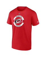Fanatics Men's Red Carolina Hurricanes Authentic Pro Core Secondary T-Shirt
