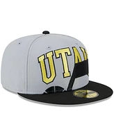 New Era Men's Gray/Black Utah Jazz Tip-Off Two-Tone 59FIFTY Fitted Hat