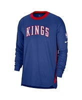 Nike Men's Blue Sacramento Kings 2024/25 City Edition Authentic Pregame Performance Long Sleeve Shooting T-Shirt