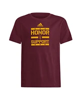 Adidas Big Boys and Girls Maroon Arizona State Sun Devils Honor Support T-Shirt