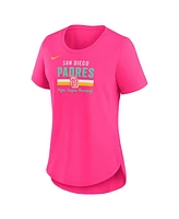Nike Women's Pink San Diego Padres City Connect Lockup Tri-Blend T-Shirt