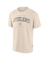 Fanatics Men's Cream Pittsburgh Steelers Elements Weathered Tonal Future Ground T-Shirt