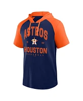 Logo Athletic Men's Fanatics Navy Houston Astros Prime Raglan Short Sleeve Hoodie T-Shirt