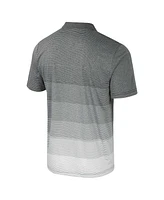 Colosseum Men's Gray Kansas State Wildcats Striped Mesh Polo Shirt