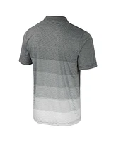 Colosseum Men's Gray Michigan Wolverines Striped Mesh Polo Shirt