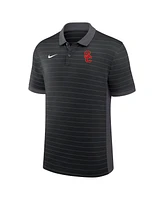 Nike Men's Black Usc Trojans 2025 Early Season Coaches Sideline Victory Stripe Performance Polo Shirt