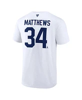 Fanatics Men's Auston Matthews White Toronto Maple Leaf's Authentic Stack Name Number T-Shirt