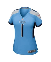Nike Women's Cameron Ward Light Blue Tennessee Titans 2025 Nfl Draft First Round Pick Game Jersey