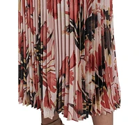 Calvin Klein Petite Printed Pleated Midi Skirt