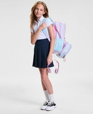 Nautica Big Girls Interlock Polo Shirt Pleated Scooter Skort Inmocean Love Backpack Lunch Bag Headphone Set