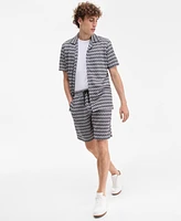 Karl Lagerfeld Paris Men's Zig-Zag Jacquard Shorts