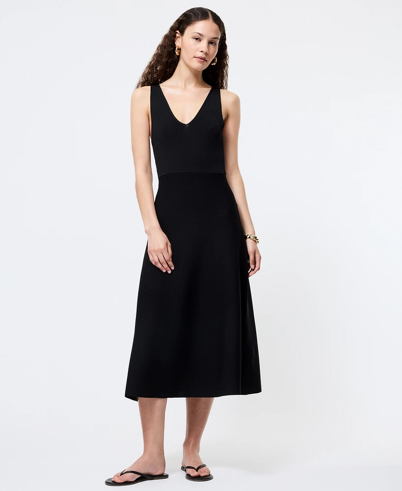 French Connection Women's V-Neck Fit & Flare Midi Dress