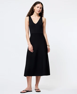 French Connection Women's V-Neck Fit & Flare Midi Dress