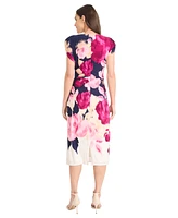 Maggy London Women's Short-Sleeve Midi Dress