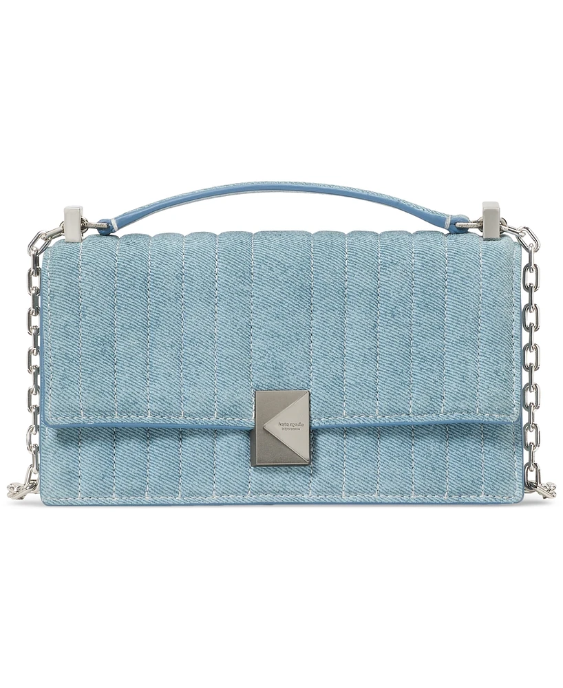 kate spade new york Deco Quilted Denim Mini Leather Crossbody