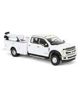 1/64 2020 F-450 Super Duty Dually Service Bed & Crane White Exclusive 51397-a