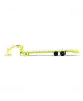 1/64 Lime Green Gooseneck Trailer with Red & White Conspicuity Stripes 30521