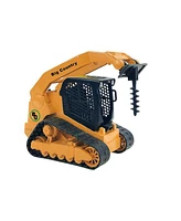 Big Country Toys 1/20 Track Skid Steer w/ Attachments & Flatbed Gooseneck Trailer