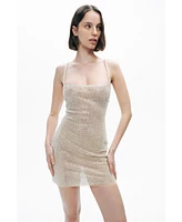 Nocturne Women's Beaded Embroidered Mini Dress